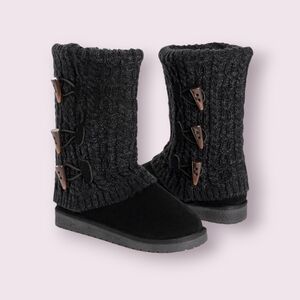NEW MUK LUKS Women's Cheryl Fashion Boots, Jet Black, Size 10 Wide